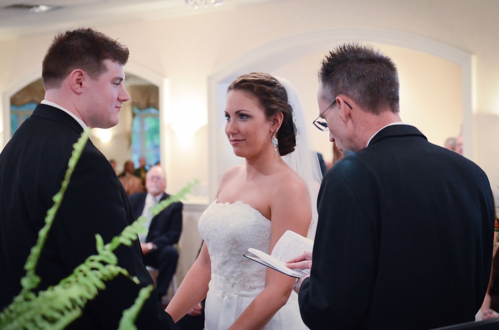 Groom and Bride with the Minister, Wedding Photography NC