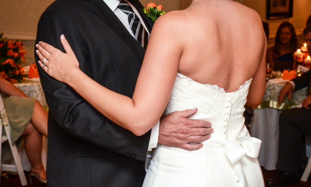 Father of the bride and daughter's first dance at the wedding, Colfax Greensboro NC