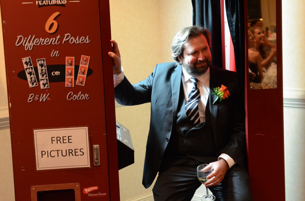 Father of The Bride in the Photo Booth - NC Wedding Photography
