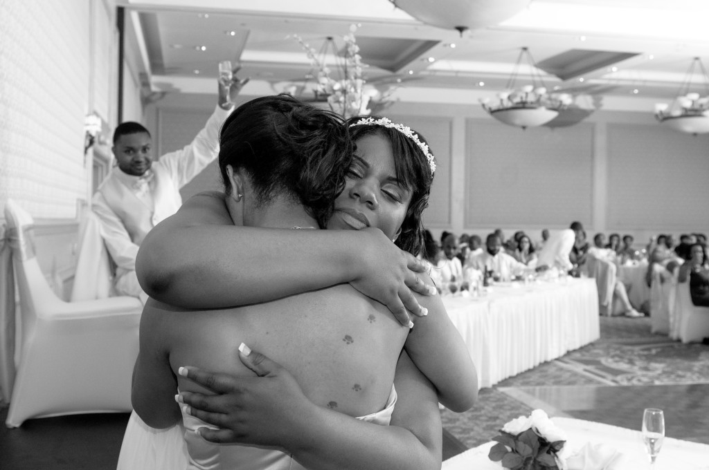 wedding toast at reception 
