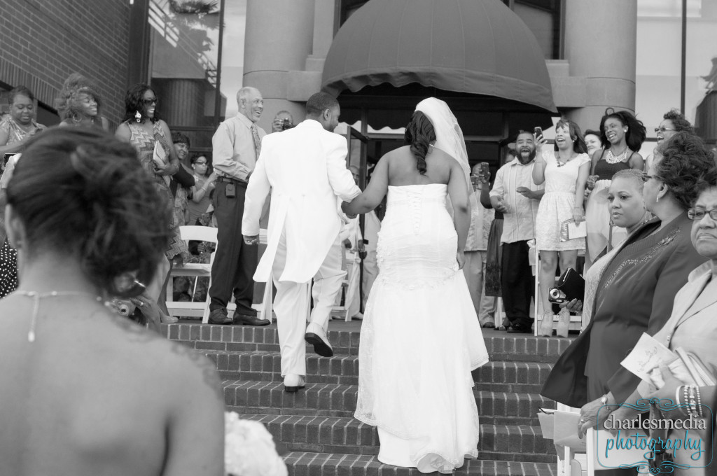 Groom and Bride leaving the ceremony