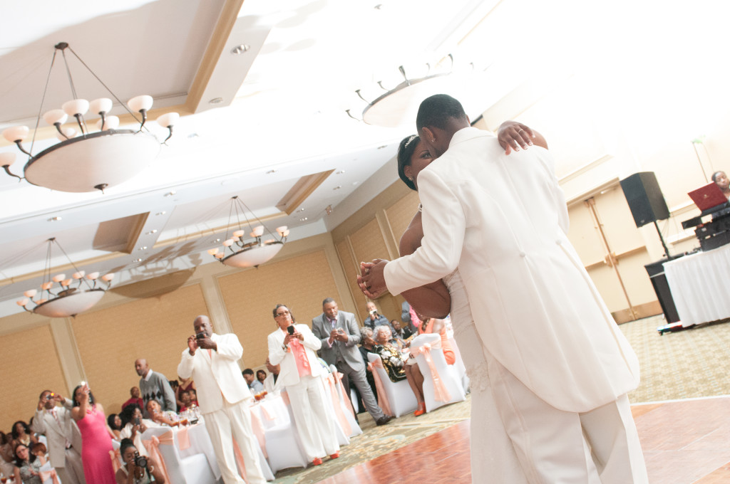 Bride and Groom's First Dance in Ballroom