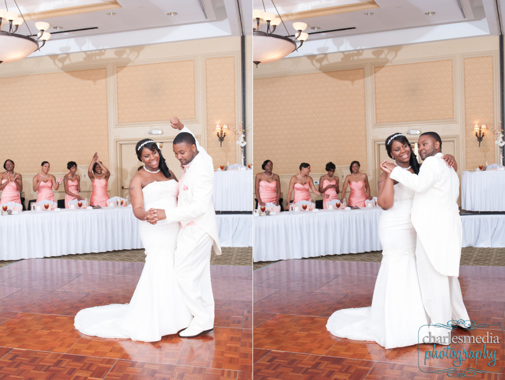 Bride and Groom during first dance at the Hilton University Place Charlotte NC