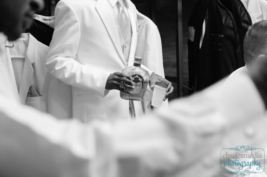 groomsmen having fun