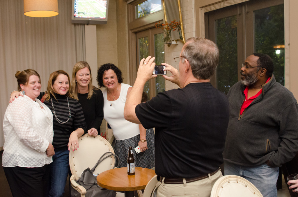 ConvergeSouth 2013 Tweetup, Debbie Fuchs, Adrienne Cregar Jandler, Dorien Morin-van Dam, Jayme Soulati, Teddy Burriss, Ray Mitchell, Group Shot at Proximity Bistro ConvergeSouth 2013 Tweetup, Debbie Fuchs, Adrienne Cregar Jandler, Dorien Morin-van Dam, Jayme Soulati, Teddy Burriss, Ray Mitchell, Group Shot at Proximity Bistro