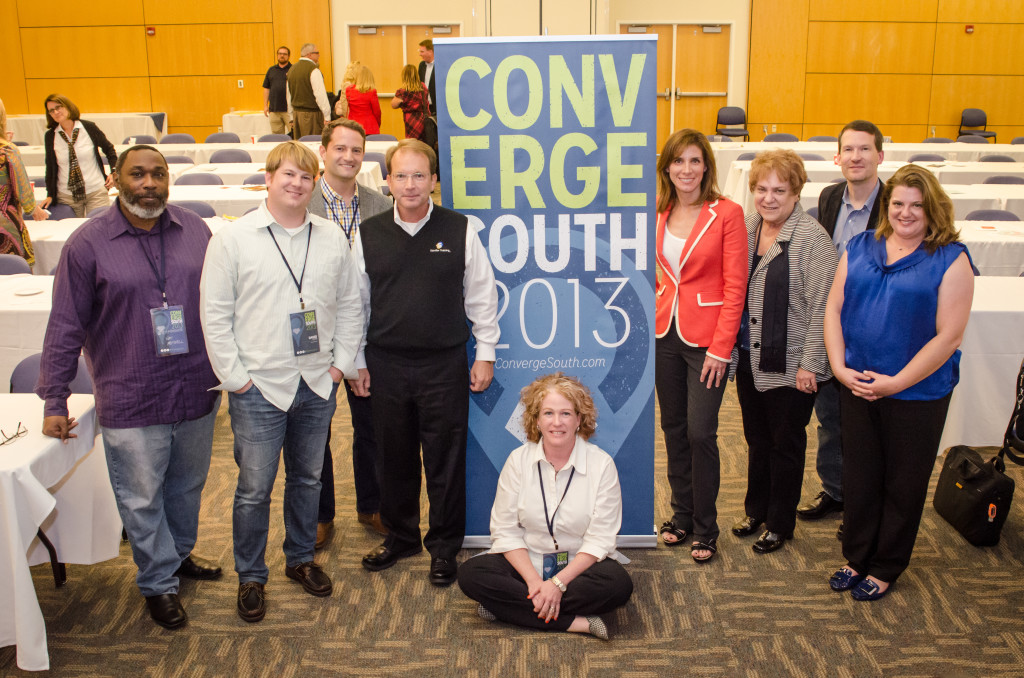 Group Shot, ConvergeSouth 2013 - Debbie Fuchs, Kristen Daukus, Kim Williams, Phillip Oakley, Mark Tosczak, Ray Mitchell, David Horne, Sue Polinski, Blanca Cobb