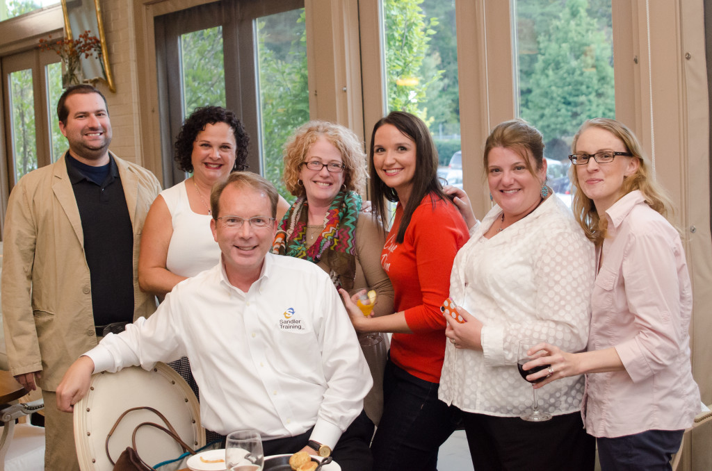 Ryan Boyles, Jayme Soulati, Kim Williams, Kristen Daukus, Debbie Fuchs,  Proximity Bistro Group Shot ConvergeSouth 2013 Tweetup 