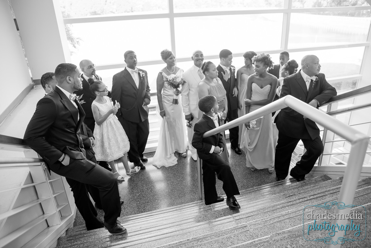 Spindale NC  African American Wedding Photography,  Bridal Party before Reception