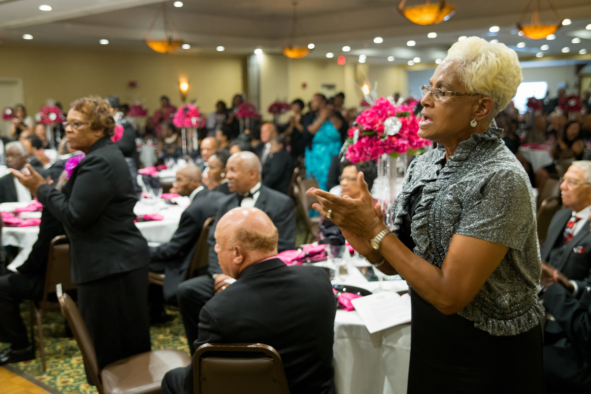 Guests applaud at Bishop Harry Cohen's 40th Anniversary Celebration
