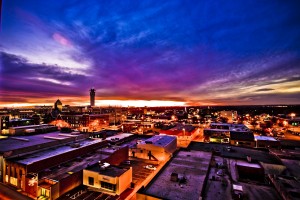 Downtown Greensboro Skyline Sunset City Photography