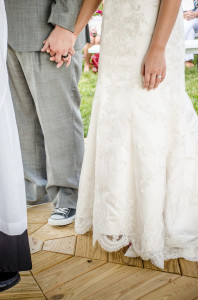 Burlington NC Wedding Altar Photography, Chucks and Tuxedo - Starlight Meadow