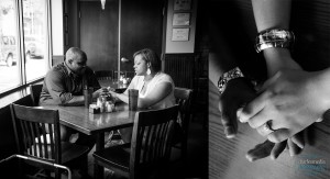 Black and White African American Greensboro North Carolina Engagement Photography